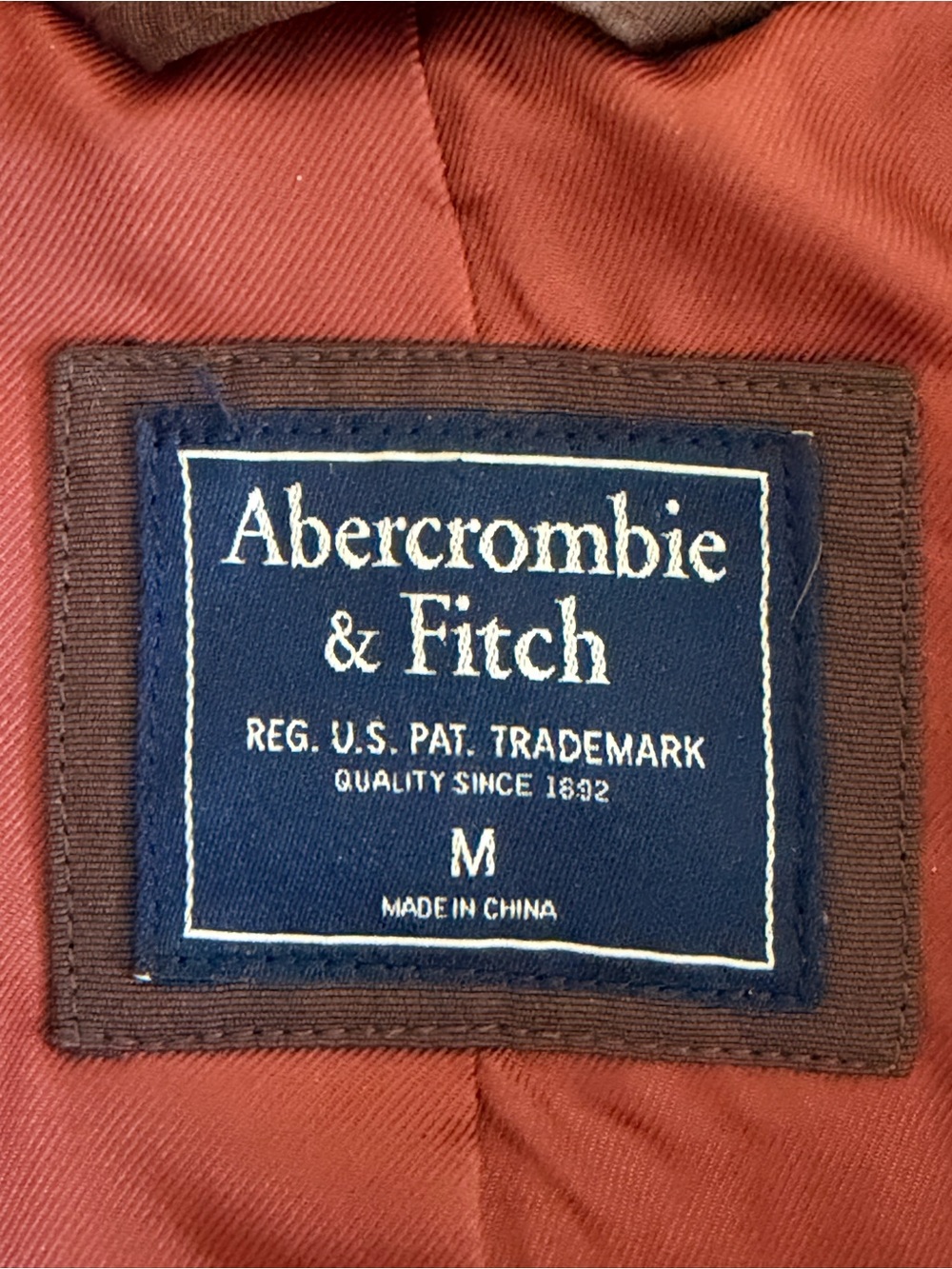 Abercrombie & Fitch Rust Teddy Trench Coat - Picture 4 of 4